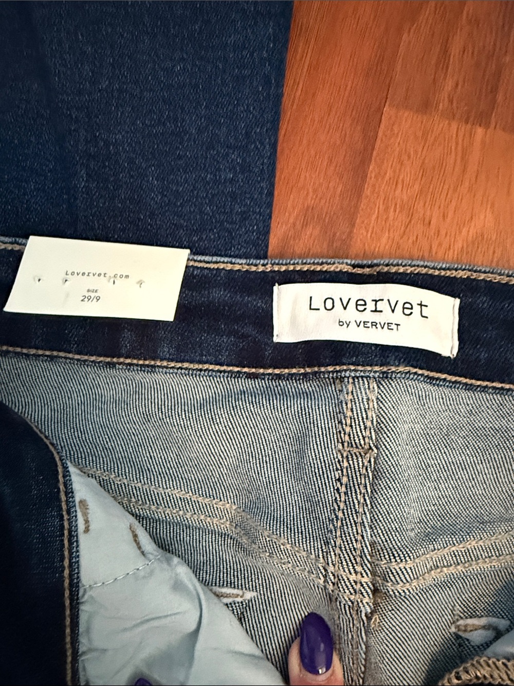 NWT Lovervet by Vervet Dark Blue Women’s Jeans - Classic High-Rise 29 - Picture 2 of 3